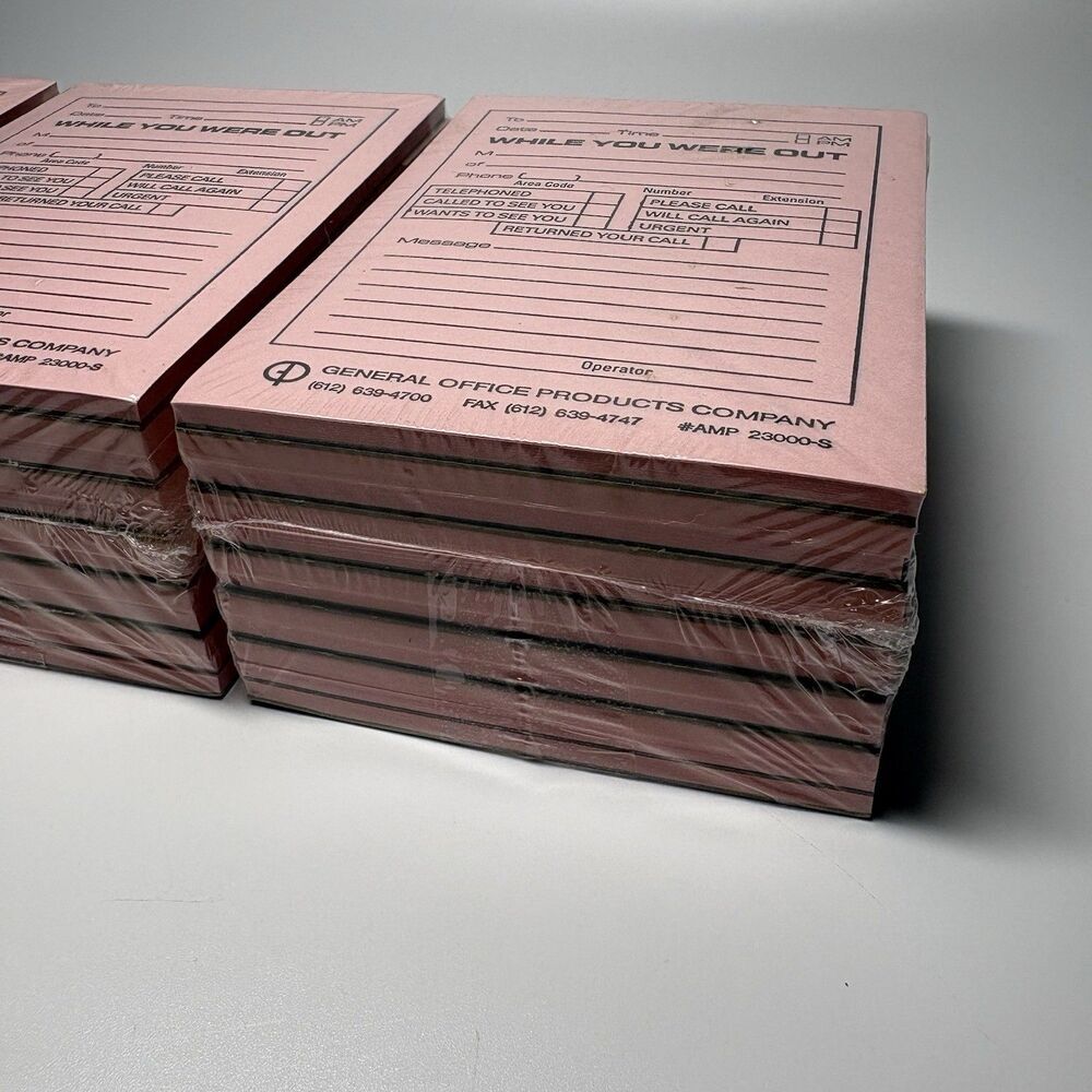 Vintage While You Were Out Telephone Pads 36 Pads (50 Sheets Each) Pink 23-000S - Picture 2 of 3